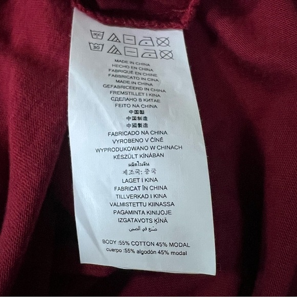 $78 Michael Kors Women's Red Stud Embellished Long sleeve Blouse Top Size XS - Picture 9 of 10